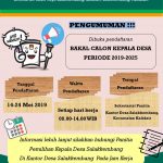 Pendaftaran Calon Kepala Desa Periode 2019-2025